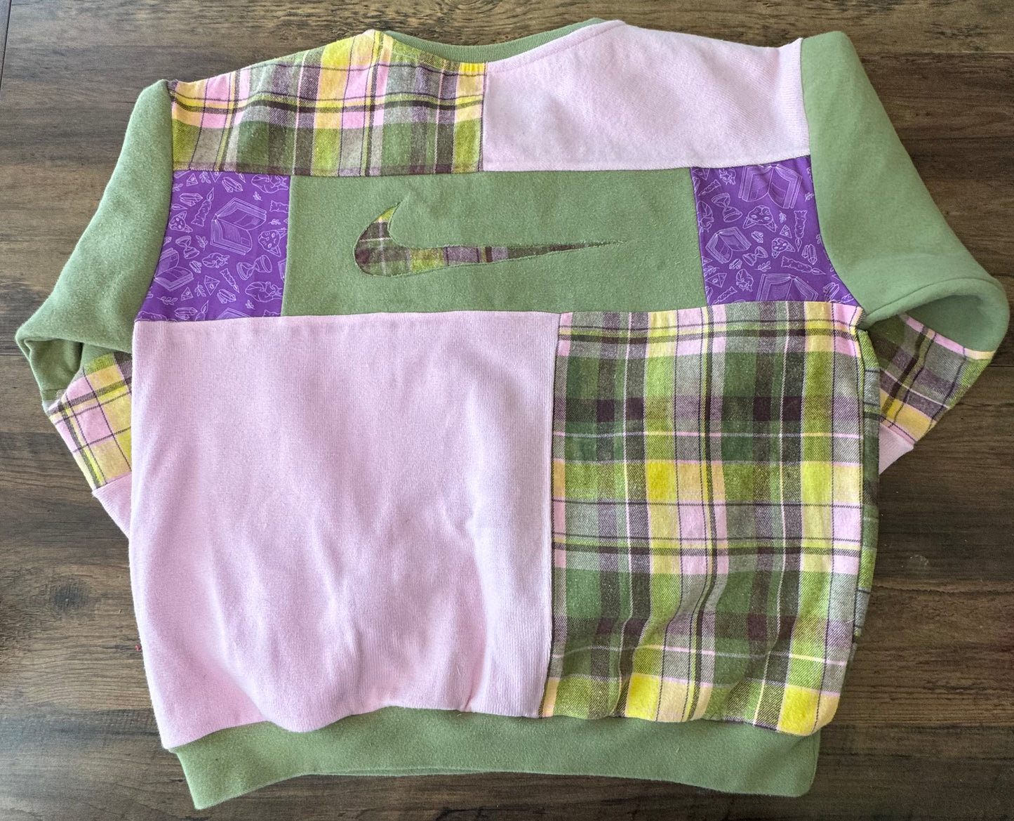 "Spring Dawn" Patchwork Sweatshirt. Size M/L
