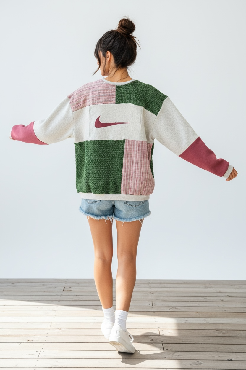 "Green & Maroon Galaxy" Sweatshirt Size L/XL