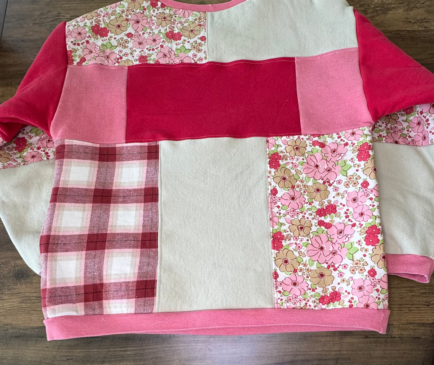 SOLD OUT** Custom Made  - Melissa, TX "Cardinals" Patchwork Sweatshirt. One of a Kind.  Size XL-1X